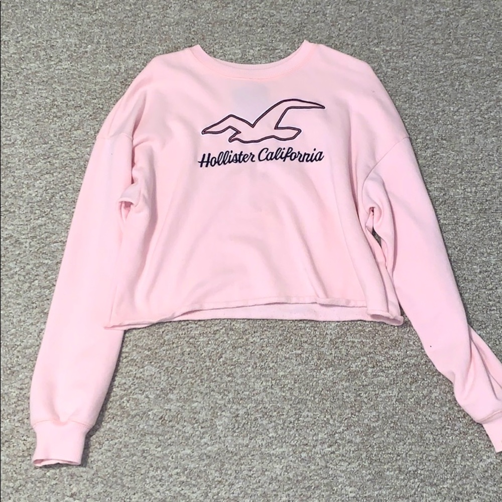pink Hollister crop top size medium